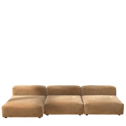 Vetsak Sofa Set 4, Cord velours - Camel, Ohne Kissen