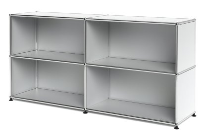 USM Haller Sideboard L, individualisierbar, USM mattsilber, Offen, Offen