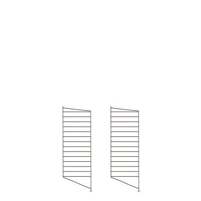 String System Bodenleiter, 2er Set, 85 x 30 cm, Dunkelbraun