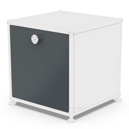 USM Haller Klapptür für USM Haller Regale, 35 cm x 35 cm, Anthrazitgrau RAL 7016, ohne Schloss