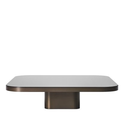 Bow Couchtisch, Messing brüniert, H 25 x B 100 x T 100