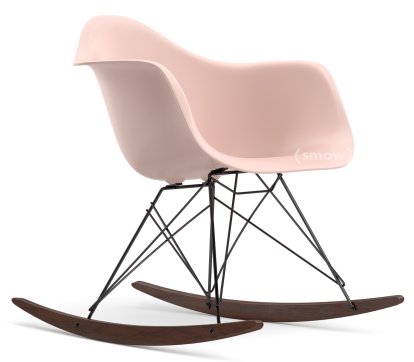 Eames Plastic Armchair RAR, Zartrosé, Beschichtet basic dark, Ahorn dunkel