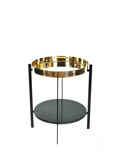 Deck Table, Messing, Grün Indio