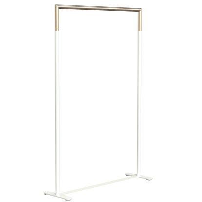 Bukto Kleiderständer, Weiß matt / gold gebürstet, 100 cm