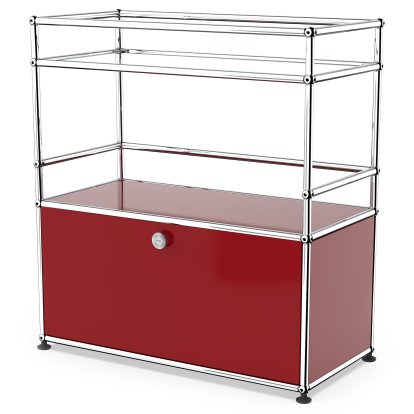 USM Haller Bar Sideboard Typ 1, USM rubinrot