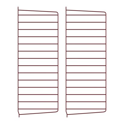 String System Wandleiter, 2er Set, 75 x 30 cm, Dunkelrot