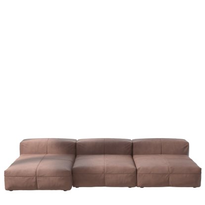Vetsak Sofa Set 4, Leather - Stone, Ohne Kissen
