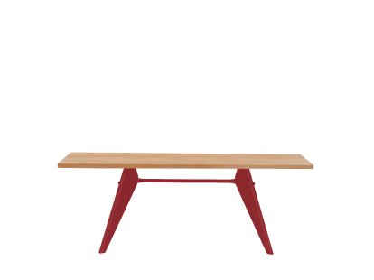 EM Tisch, 200 x 90 cm, Eichenfurnier natur, Naturholz Schutzlack, Japanese red