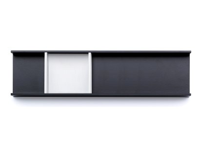 Meterware Ablageschale, Hoch (5 cm), tiefschwarz, Hoch (4,5 cm), signalweiß