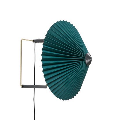 Matin Wandleuchte, Ø 300 mm, Green, Brass polished