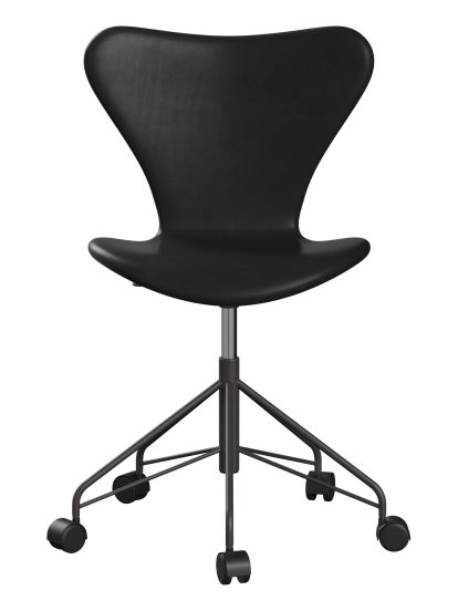 Serie 7 Drehstuhl 3117 / 3217 Vollpolsterung, Ohne Armlehnen, Leder Grace dark brown, Black