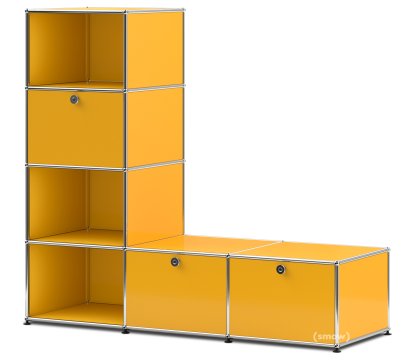 USM Haller Garderobenregal/Bank Typ 1, Goldgelb RAL 1004