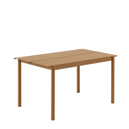 Linear Steel Tisch, L 140 x B 75 cm, Burnt orange
