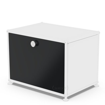 USM Haller Klapptür für USM Haller Regale, 50 cm x 35 cm, Graphitschwarz RAL 9011, ohne Schloss