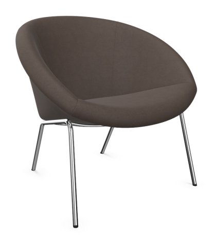 369 Sessel, Stoff Harald mineral, hochglanz-verchromt