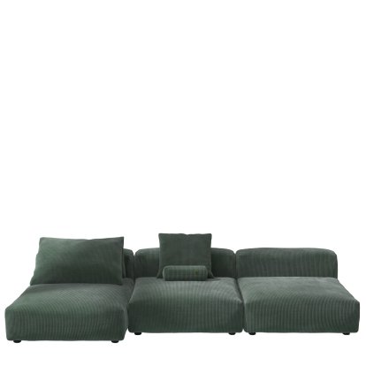 Vetsak Sofa Set 4, Cord velours - Hunter, Mit Kissen
