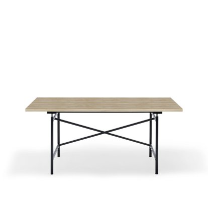 Eiermann 1 M Tisch (Mechanische Höhenverstellung), Eiche natur, 160 x 80 cm, Schwarz