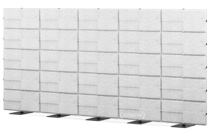 USM Privacy Panels Akustikwand, 3,75 m (5 Elemente), 1,79 m (5 Elemente), Hellgrau