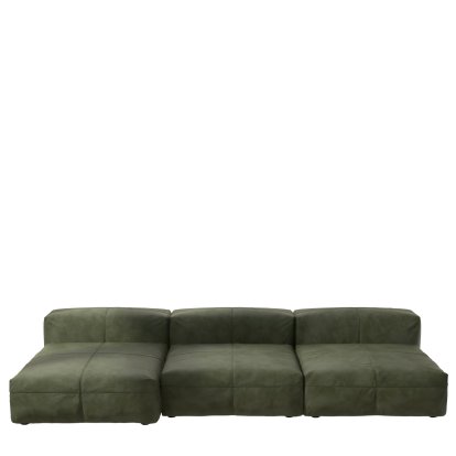 Vetsak Sofa Set 4, Leather - Olive, Ohne Kissen