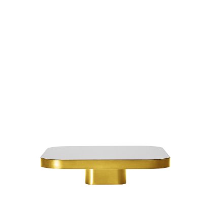 Bow Couchtisch, Messing natur, H 19 x B 70 x T 70