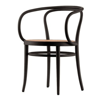 209 / 210 Stuhl, Buche gebeizt schwarz, Sitz Rohrgeflecht, natur (209)