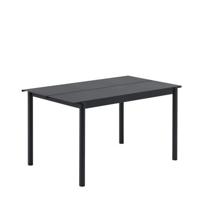 Linear Steel Tisch, L 140 x B 75 cm, Black