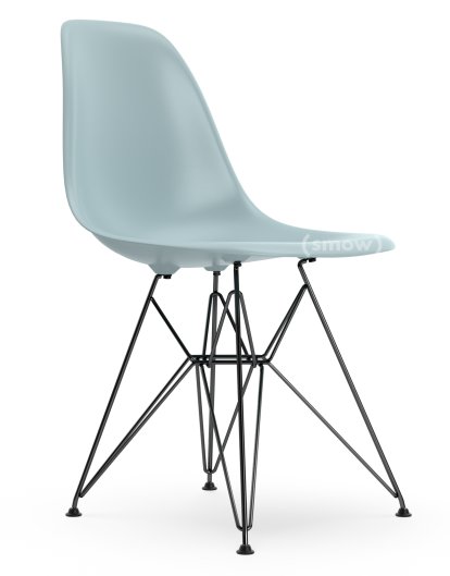 Eames Plastic Side Chair DSR, Eisgrau, Ohne Polsterung, Ohne Polsterung, Standardhöhe - 43 cm, Beschichtet basic dark