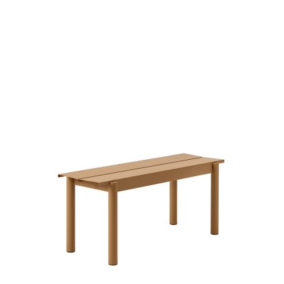 Linear Steel Bank, L 110 x B 39 cm, Burnt orange