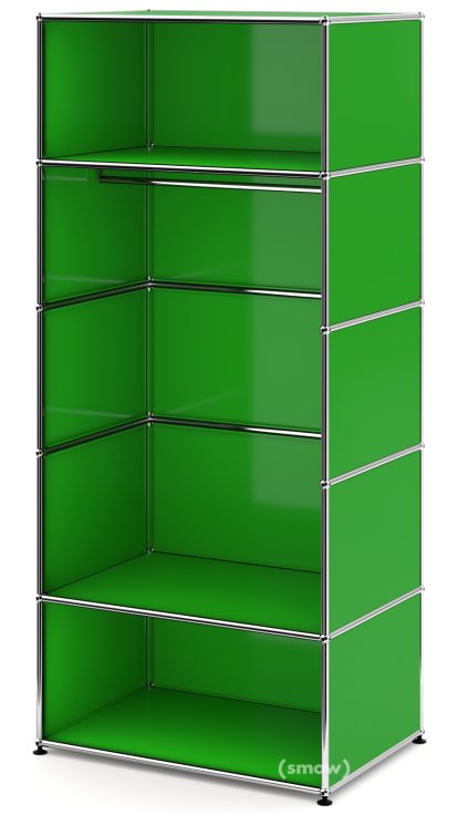 USM Haller Garderobe M mit Kleiderstange Typ 2, USM grün