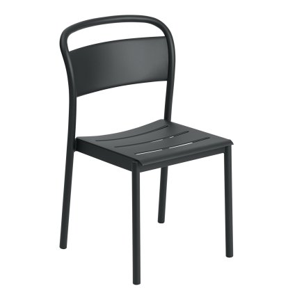 Linear Steel Stuhl, Black