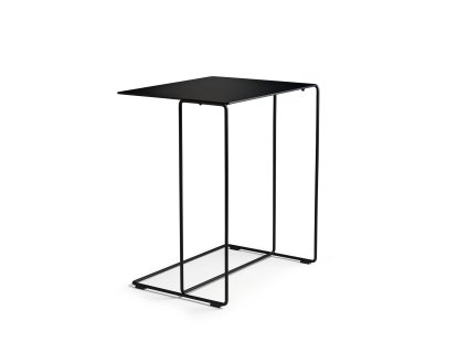 Oki Beistelltisch, H 49 x B 42 x T 34 cm, Matt-pulverbeschichtet schwarz, Matt-pulverbeschichtet schwarz