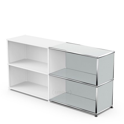 USM Haller Anbaupaket Horizontal 2, USM mattsilber, 35 cm