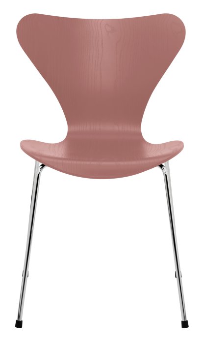 Serie 7 Stuhl 3107, Gefärbte Esche, Wild Rose, Chrome