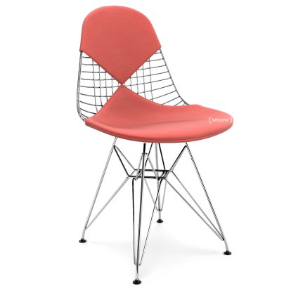 Kissen für Wire Chair (DKR/DKW/DKX/DKL/LKR), Sitz- und Rückenkissen (Bikini), Hopsak, Poppy red / elfenbein