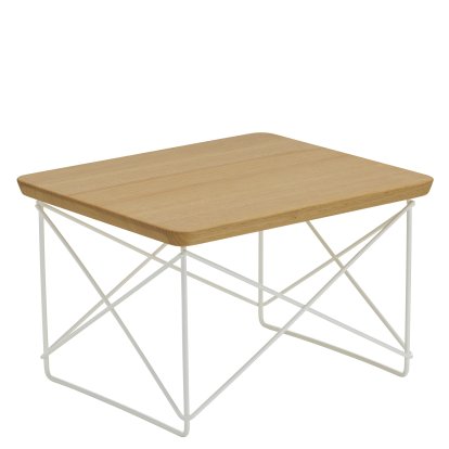 Occasional Table LTR Beistelltisch, Kastanie massiv, Pulverbeschichtet weiß