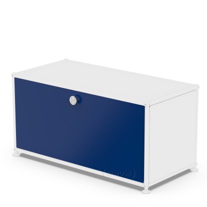 USM Haller Klapptür für USM Haller Regale, 75 cm x 35 cm, Stahlblau RAL 5011, ohne Schloss