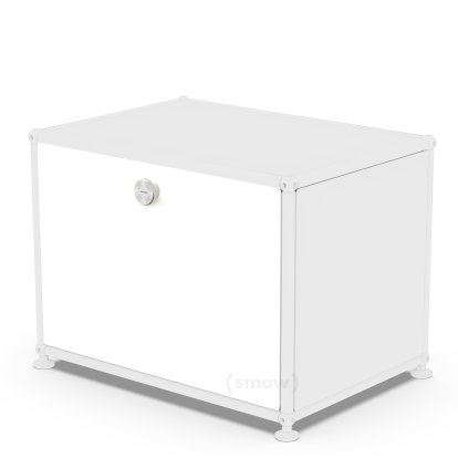 USM Haller Klapptür für USM Haller Regale, 50 cm x 35 cm, Reinweiß RAL 9010, ohne Schloss