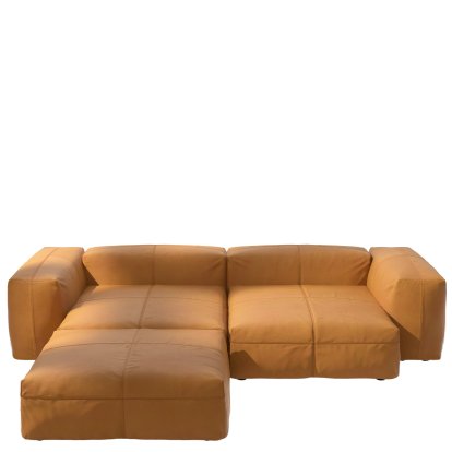 Vetsak Sofa Set 3, Leather - Brown, Ohne Kissen
