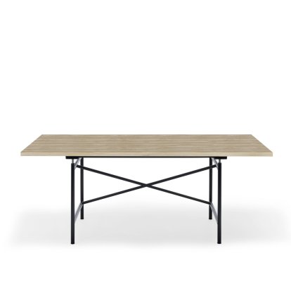 Eiermann 1 M Tisch (Mechanische Höhenverstellung), Eiche natur, 180 x 90 cm, Schwarz