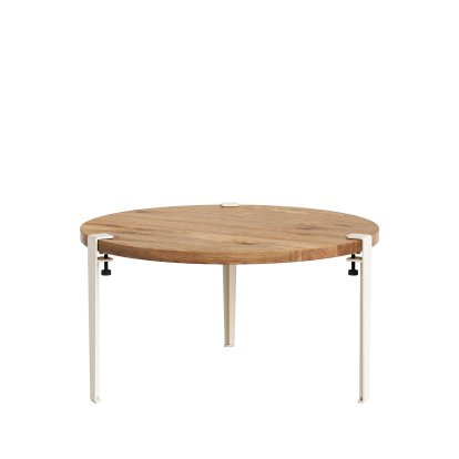 Tiptoe Couchtisch Brooklyn, Eiche recycled, Cremeweiß