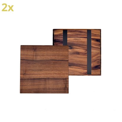 Holzauflage (2er Set) für USM Haller Regale, Größe L, 35 cm x 35 cm, Amerikanischer Nussbaum