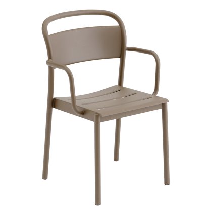 Linear Steel Armlehnstuhl, Taupe
