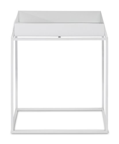 Tray Beistelltisch, H 30/34 x B 30 x T 30 cm, White