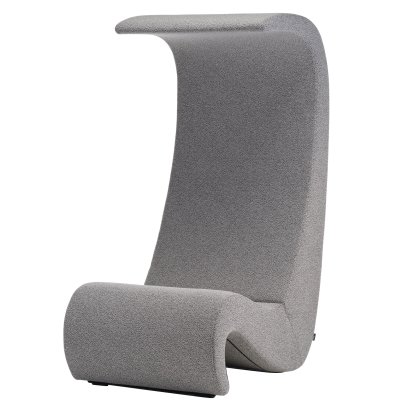 Amoebe Highback Loungesessel, Stoff Cento, salt'n pepper