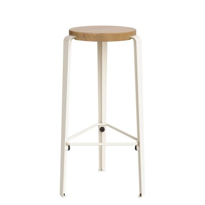 Lou Barhocker, 76 cm, Eiche massiv, Cremeweiß