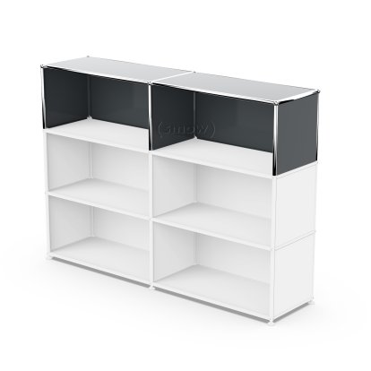USM Haller Anbaupaket Vertikal 2, Anthrazitgrau RAL 7016, 35 cm