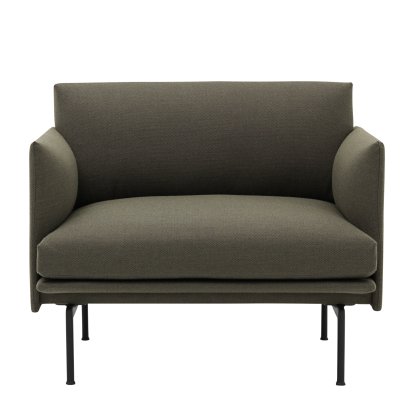 Outline Sessel, Stoff Fiord 961 - Greyish-green