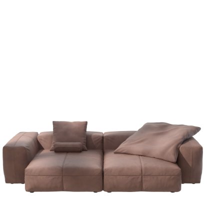Vetsak Sofa Set 2, XL, Leather - Stone, Mit Kissen