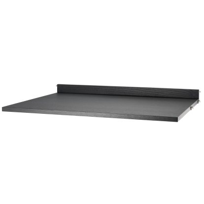 String System Schreibtischplatte, Eschefurnier schwarz, B 78 cm x T 58 cm