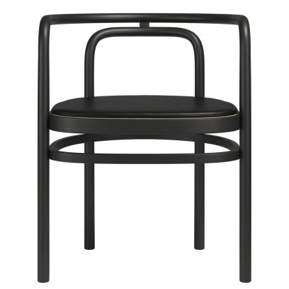 PK15 Stuhl, Esche schwarz, Mit Sitzkissen